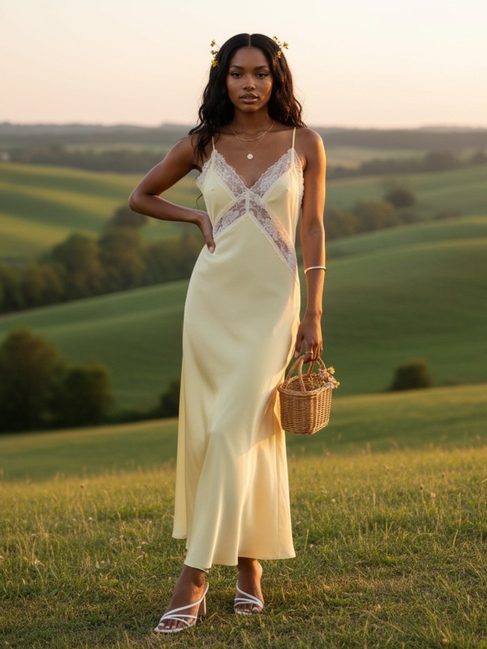 XL Showpo Here Comes the Sun Ultimate Love Satin Nightgown